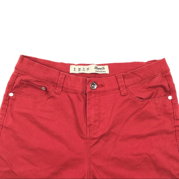 Red skinny stretch jeans sz 4 (from the UK) - Picture 3 of 8